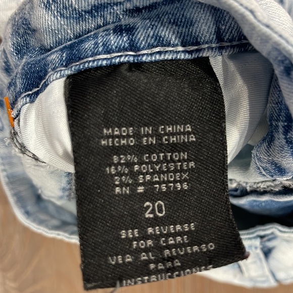 Waimea Paint Splatter Black Distressed Motto Denim skinny fit Jean size 20 - Picture 4 of 16